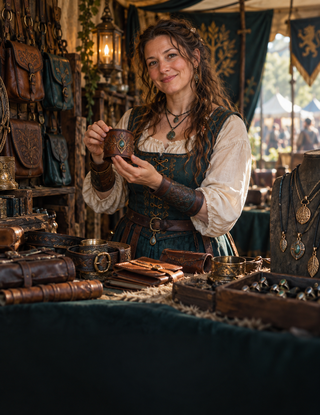 Renaissance Festival vendor and handcrafted wares